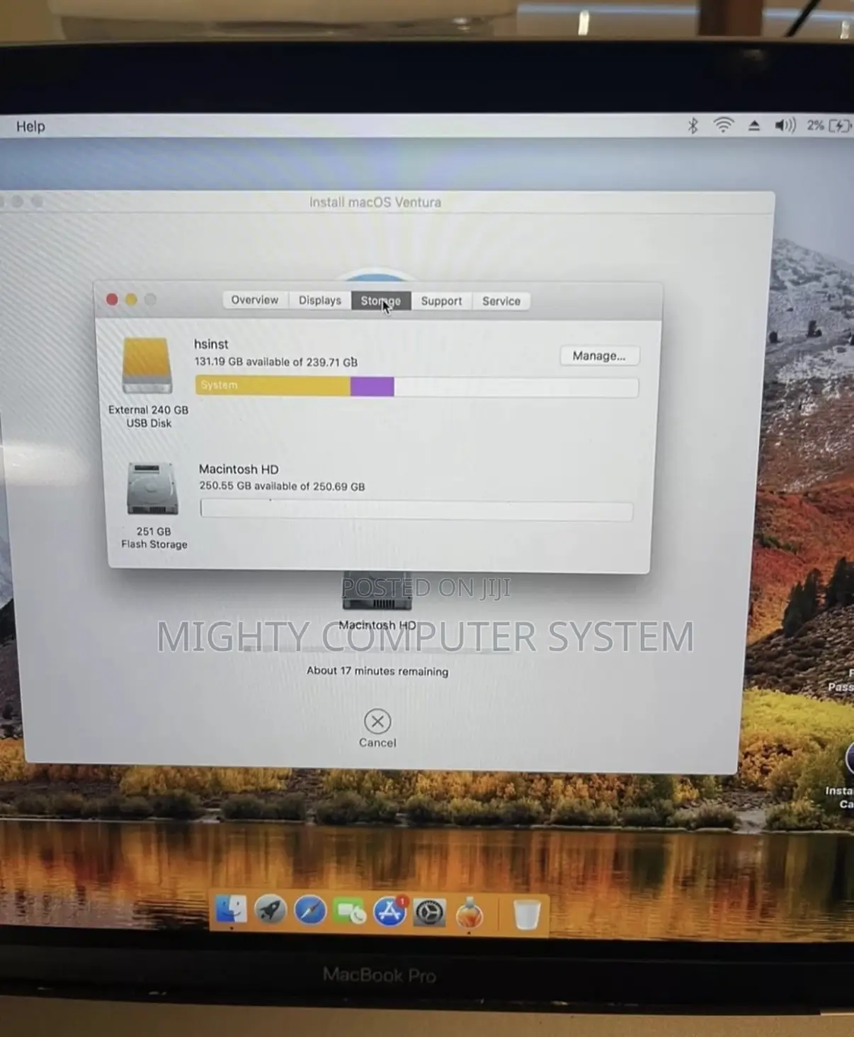 Laptop Apple MacBook Pro 8GB Intel Core I5 SSD 256GB