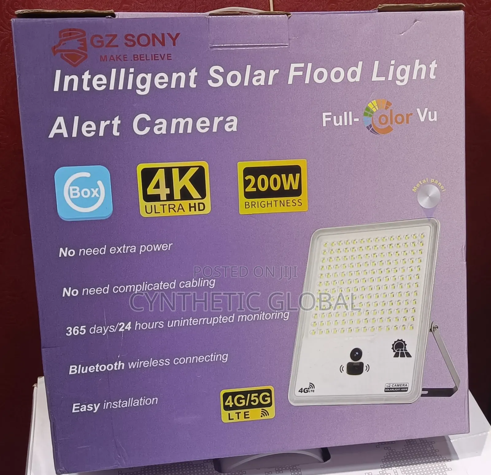 GZ Sony Intelligent Solar Flood Light Alert Camera