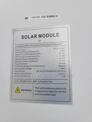 Solar Module Mono Panel Black