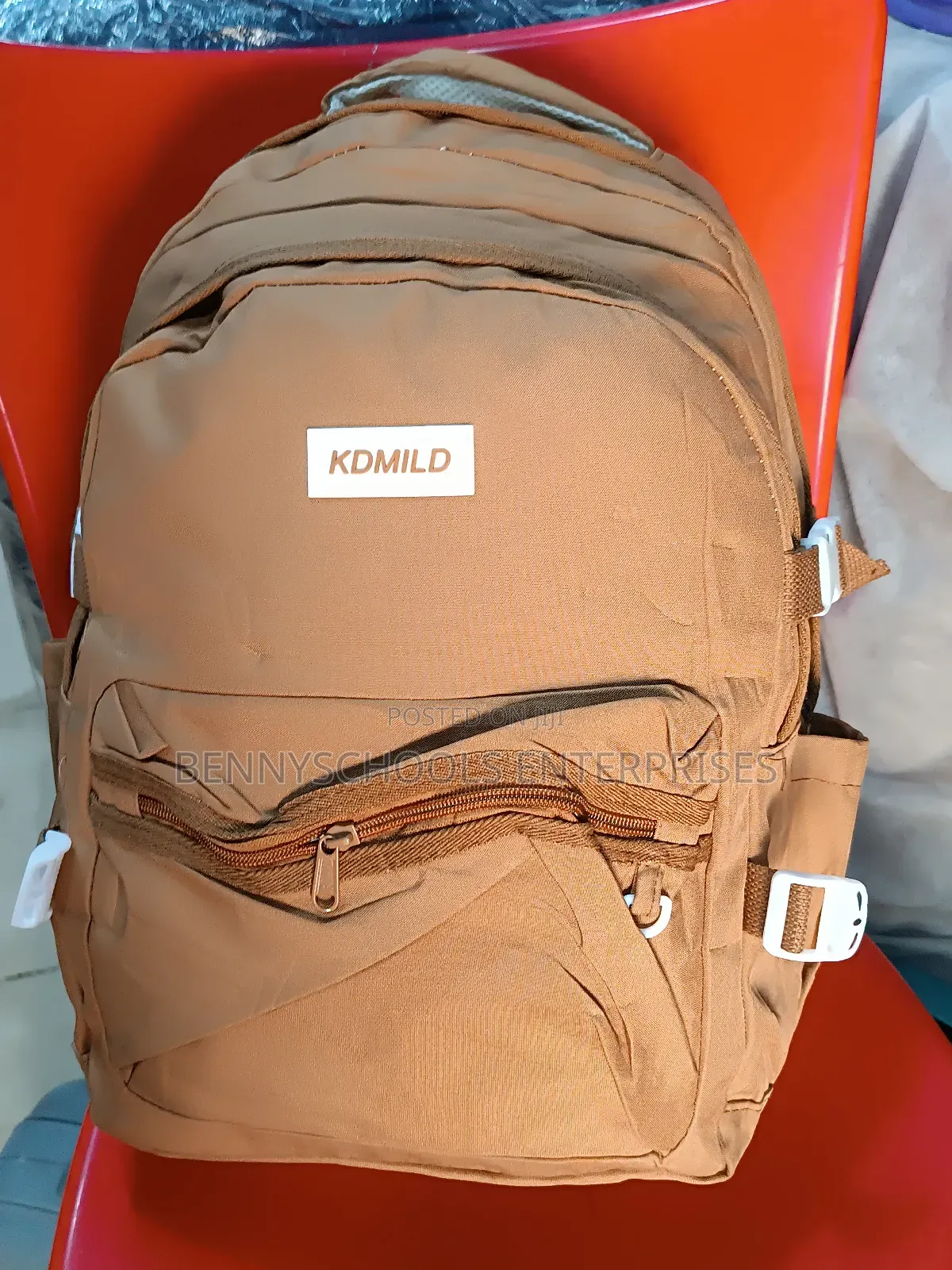 Brown Light Stock School Bag and Backpack