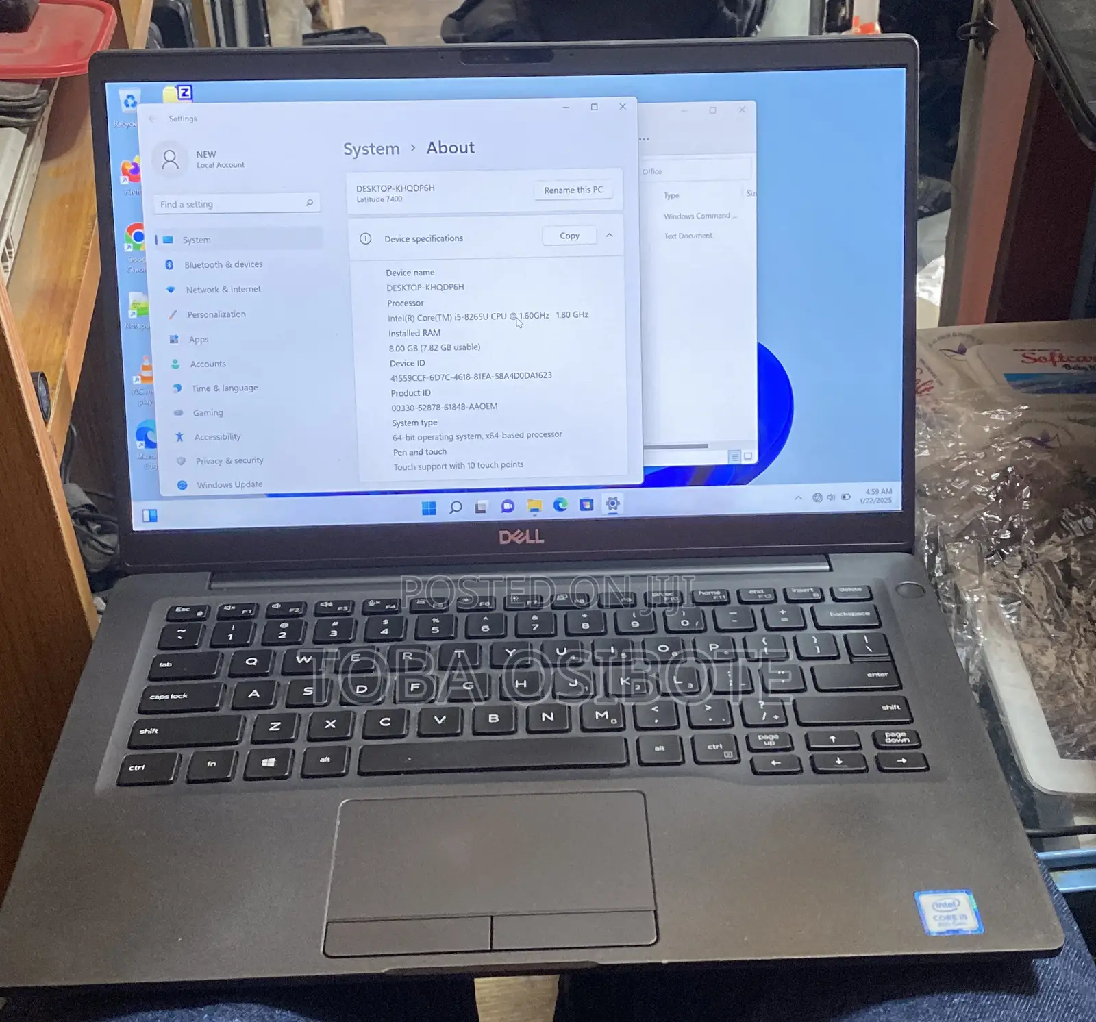 Laptop Dell Latitude 7400 8GB Intel Core i5 SSD 256GB
