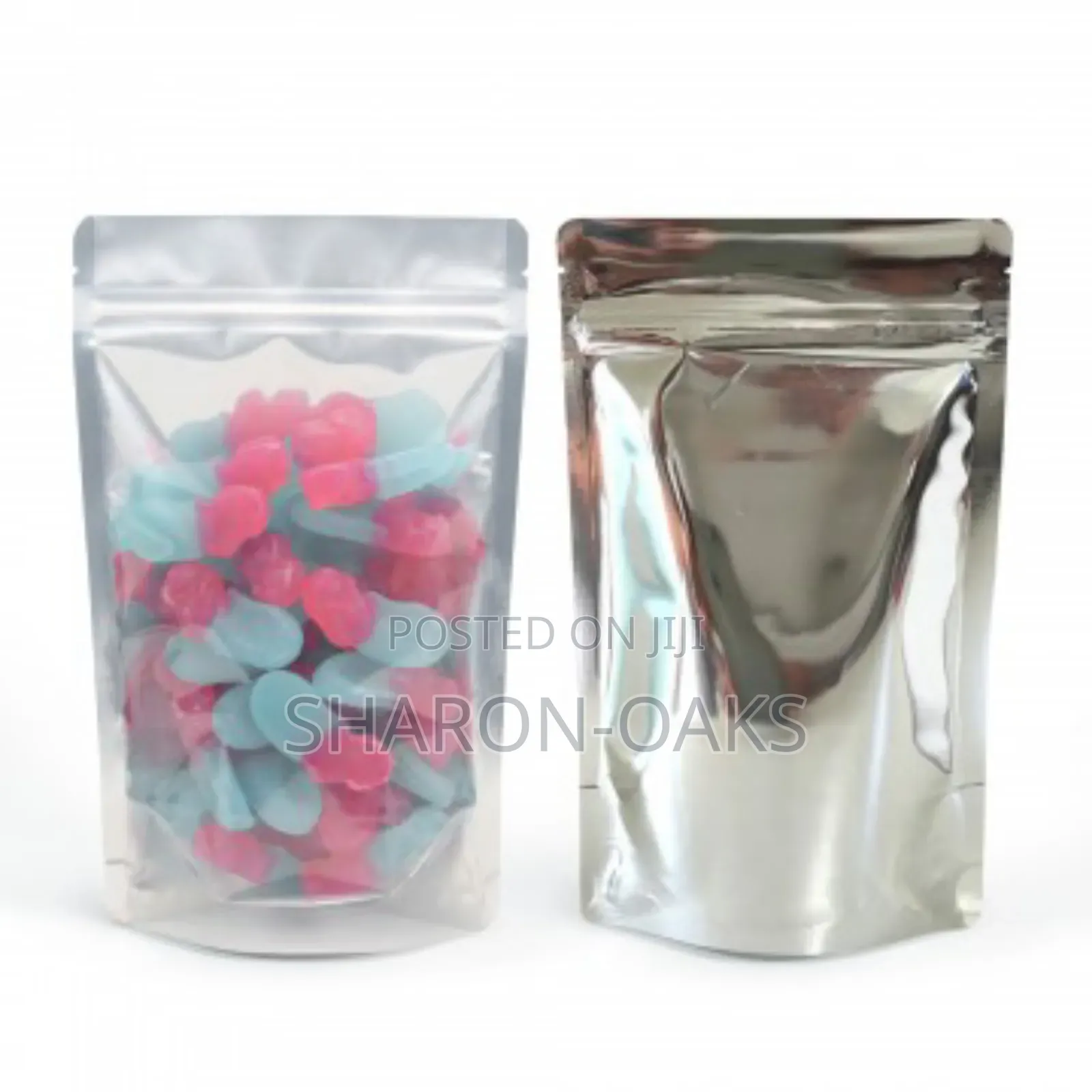 10x15cm Silver Transparent Front Pouch