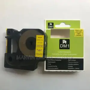 45018 Dymo 12mm Black on Yellow Compatible Label Cartridge