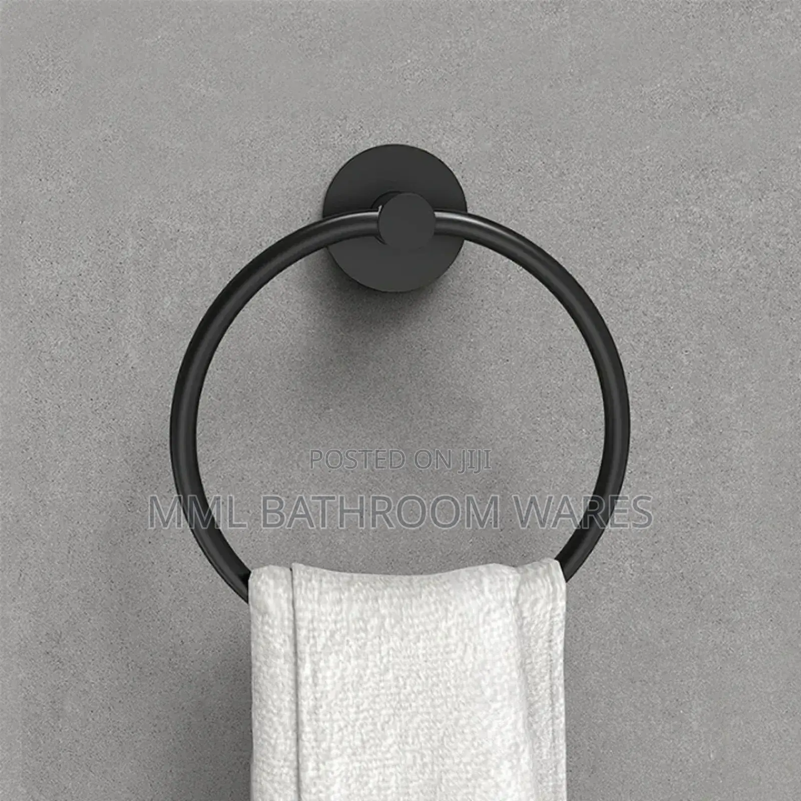 Matte Black Towel Rings