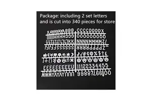 White Plastic Characters Letter Set for Letter Board