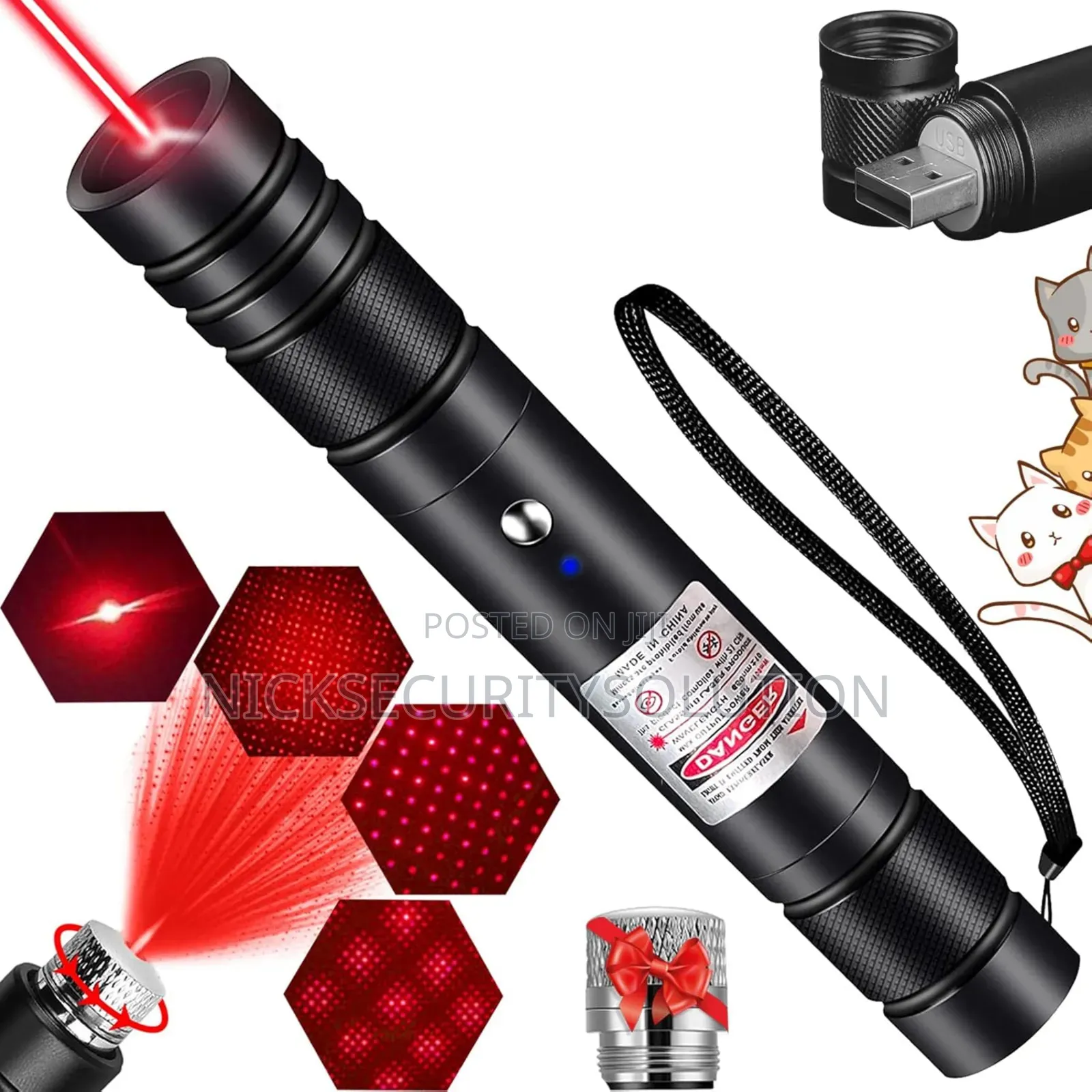 Red Laser Pointer - High Power, Long Range Rechargeable