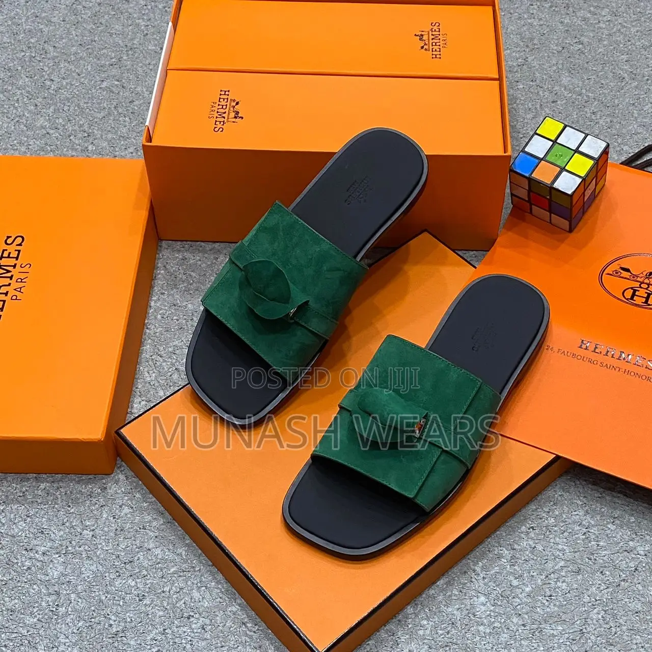 Hermes Leather Slipers