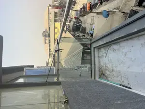 Glass Railings Braced With Stainless Pipe