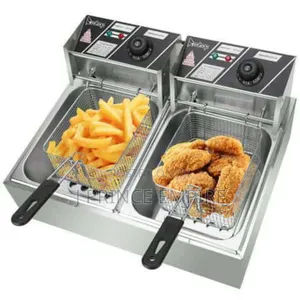 Commercial Double Stainless Steel Deep Fryer -12l - Og-Df12
