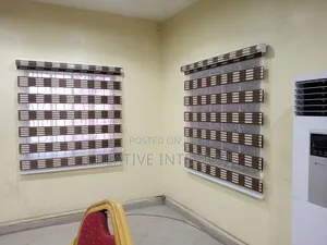 Brown Draft Day and Night Window Blinds
