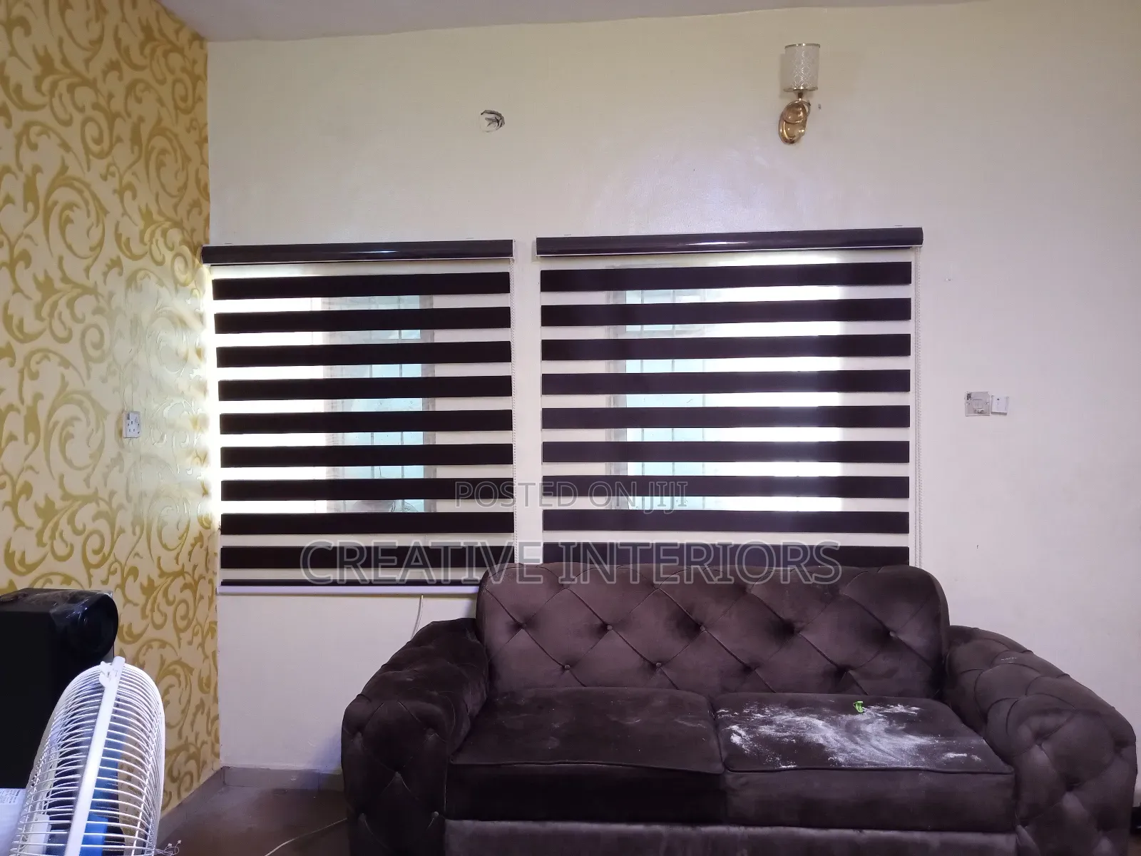 Plain Brown Day and Night Window Blinds