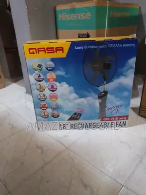 Brand New QASA 18" Rechangeable Fan With Remote Controll