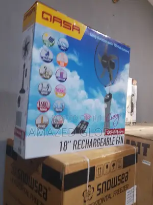 Affordable QASA 18 Inches Rechargeable Fan +12V7 Ah Battery