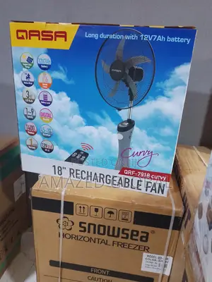 New in 18 Inches QASA Rechargeable Fan (Qrf-7918) With Timer