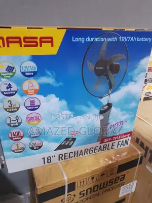 Photo - New in QASA 18 Inch (Qrf-7918) Rechargeable Fan