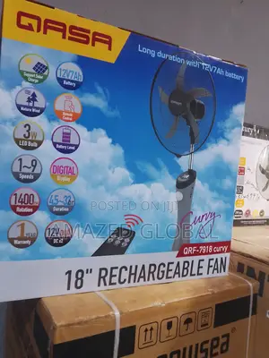 Introducing the New QASA 18 Inches Rechargeable Fan +Timer