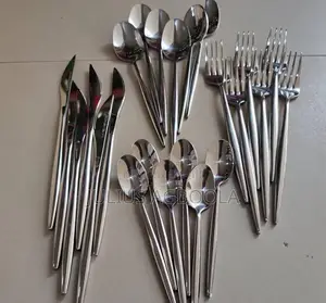 Pencil Silver Spoon and Fork Knife Teaspoon 24
