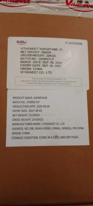 Aspartame China 25kg Vita Sweet