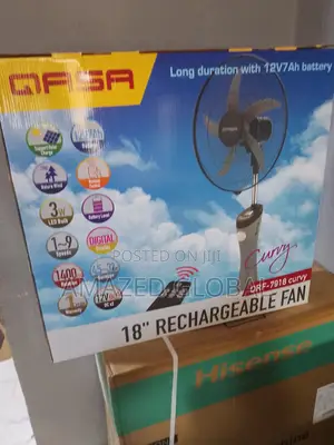 Affordable 18" QASA Reliable Rechargeable Fan + Timer