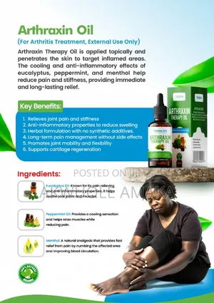 Arthraxin Oil for Arthritis Treatment and External Use Only