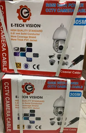 Quality E-Tech Vision RG59 With Power CCTV Camera Cable 305M