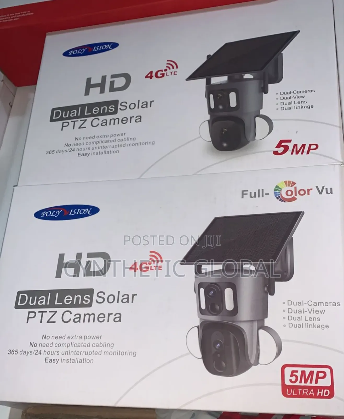 Polyvision 5MP 4GLTE Ultra HD Dual Lens Solar PTZ Camera