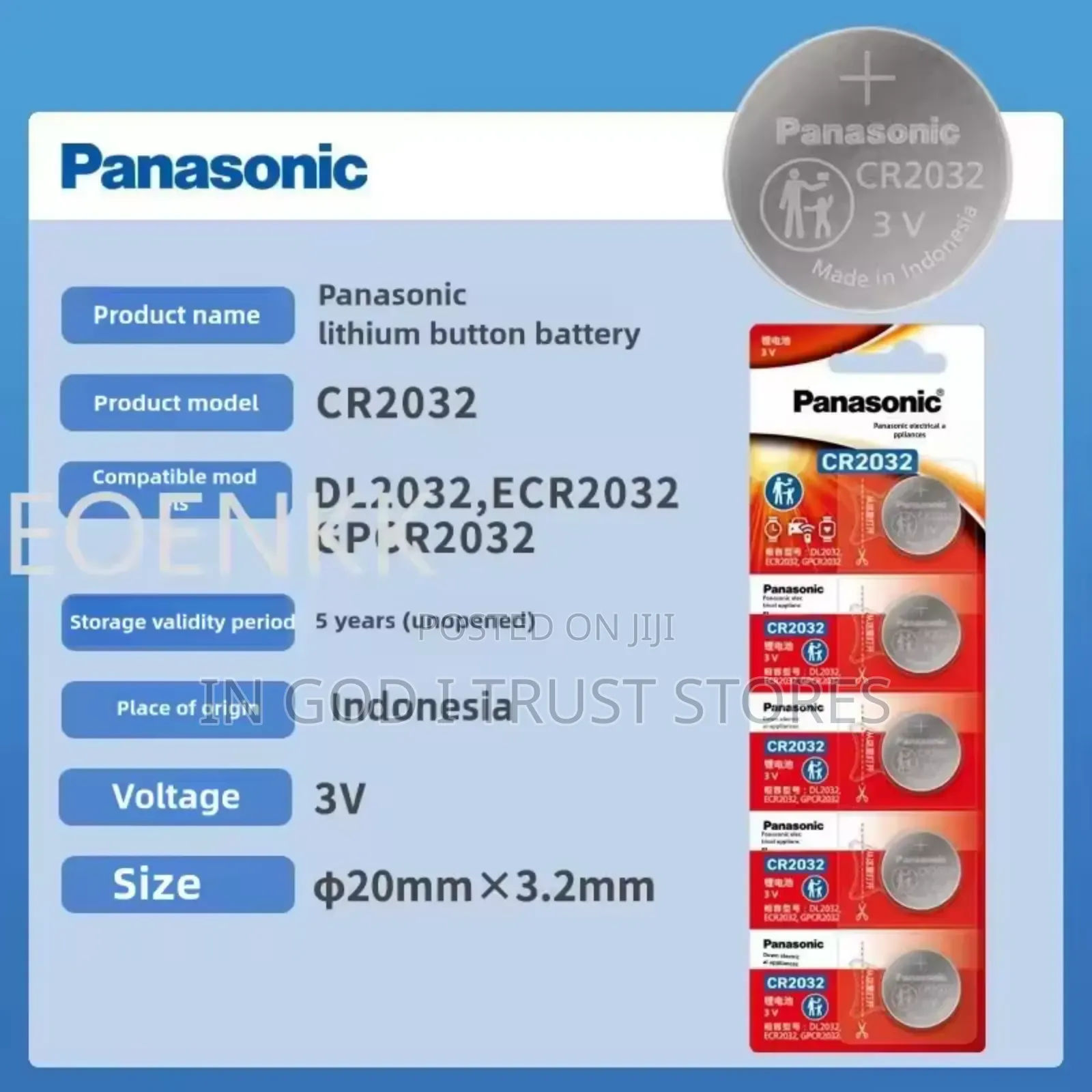 Original Panasonic CR2032