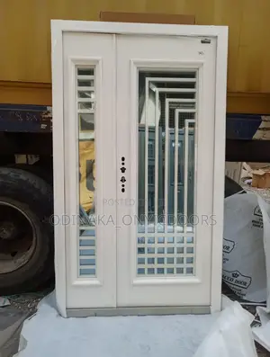 7ft By 4ft White French Glass Door(Angles Design)