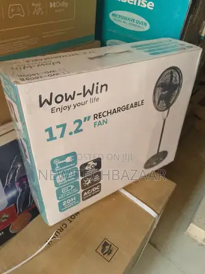 Photo - New Wowwin Rechargeable 17.2 Inches Solar Fan With LED Light