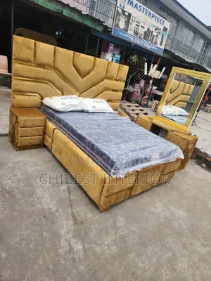 4.5by6 Bed Set With Side Drawer and Dresser