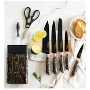 7 Picese Marble Knife Set