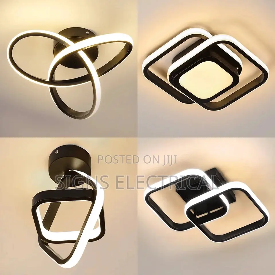 LED Ceiling Light 2 Rings Creative Design Aisle Ceiling Lamp