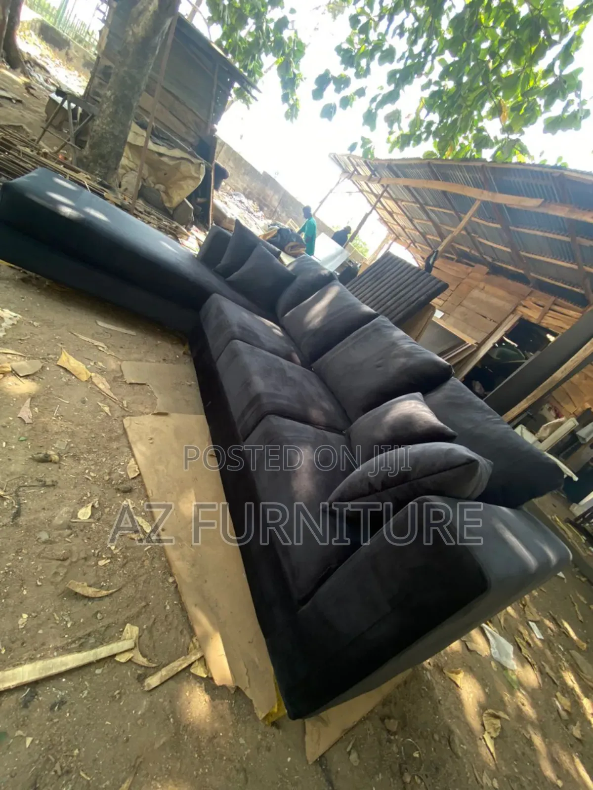 Unique L Shape Sofa With Fibre Pillows