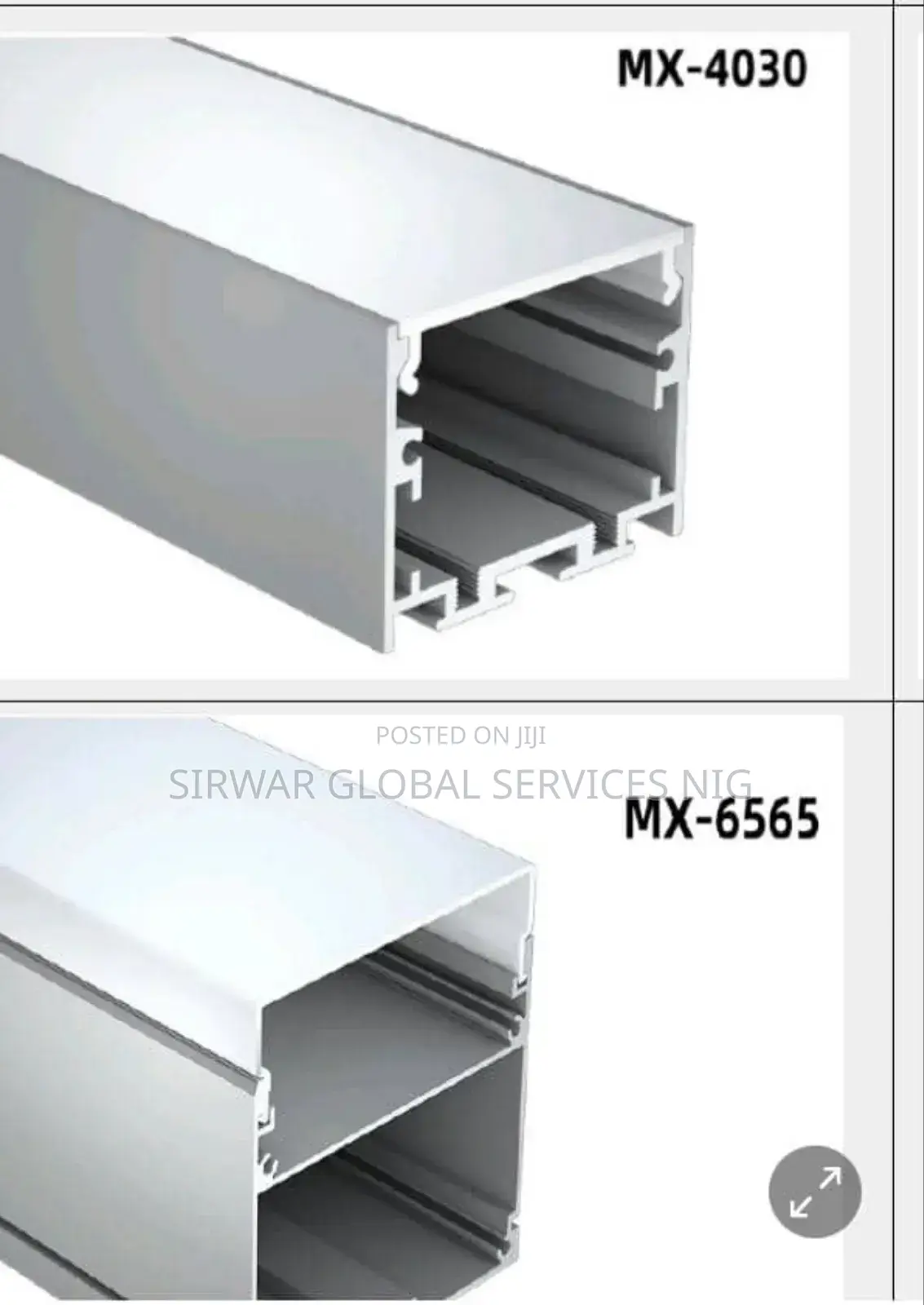 65/65 Aluminum Profile
