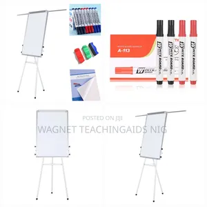 Tripod Leg Flipchart Board With Paper, Markers & Duster