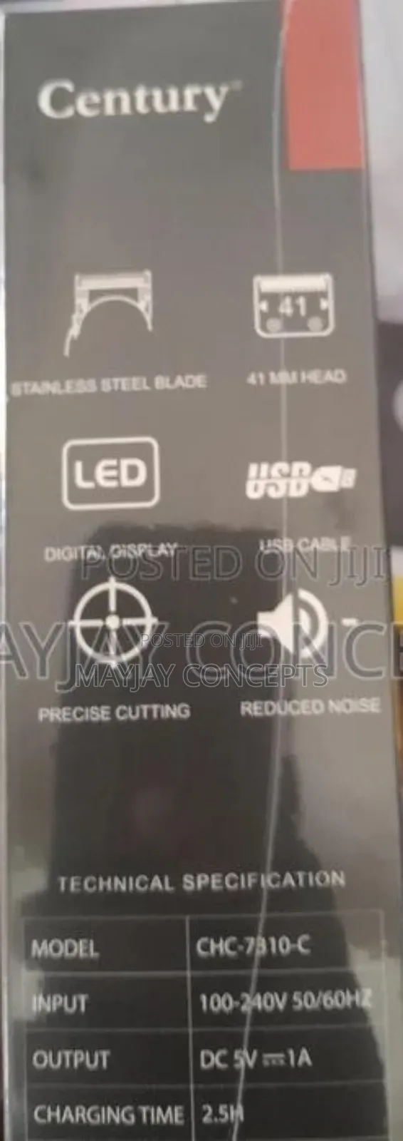 Century Professional Clipper-Led Digital Display+Cleaner+Usb