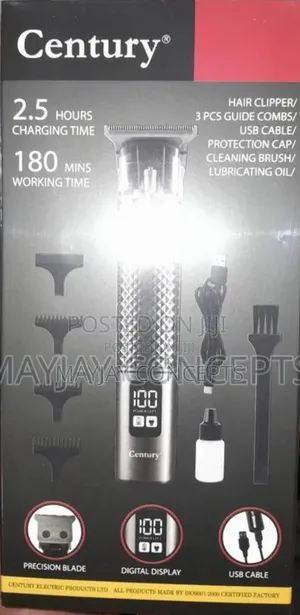 Century Professional Clipper-Led Digital Display+Cleaner+Usb