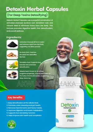Detoxin Herbal Capsules ( for Deep Toxins Detoxifying)