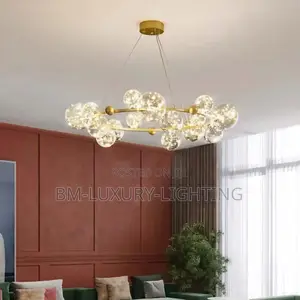 Luxury Gold Led Glass Pendant