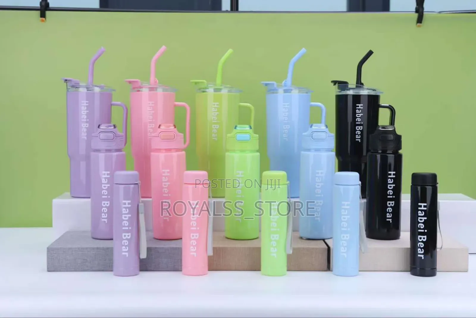 3in1 Gradient Plastic Water Cup Set