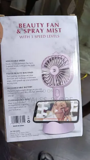 Multipurpose Rechargeable Mist Hand Fan And Phone Holder