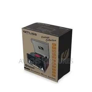 Photo - Muse Bluetooth Vintage Turntable Micro CD and Radio System