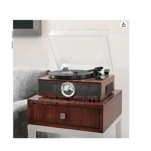 Victrola 5-in-1 Wood Bluetooth Record Turntable,CD and Radio