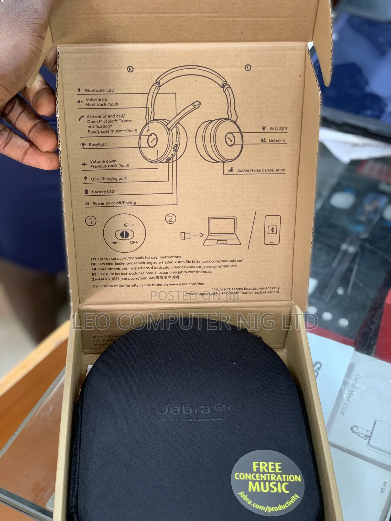 Jabra Evolve 75 UC Stereo Wireless Headset Stereo
