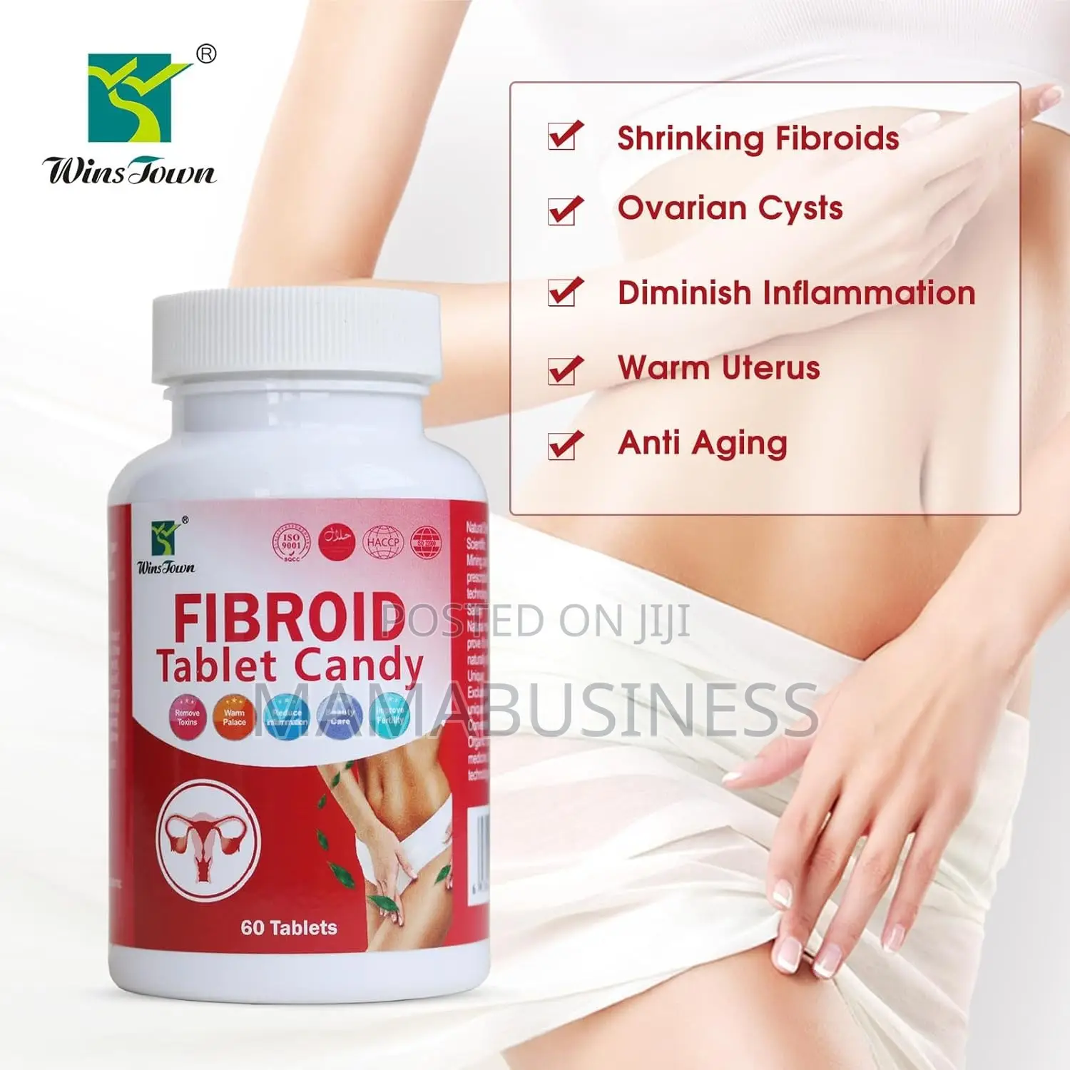 Wins Town Fibroid Tablet Candy - 60 Tablets