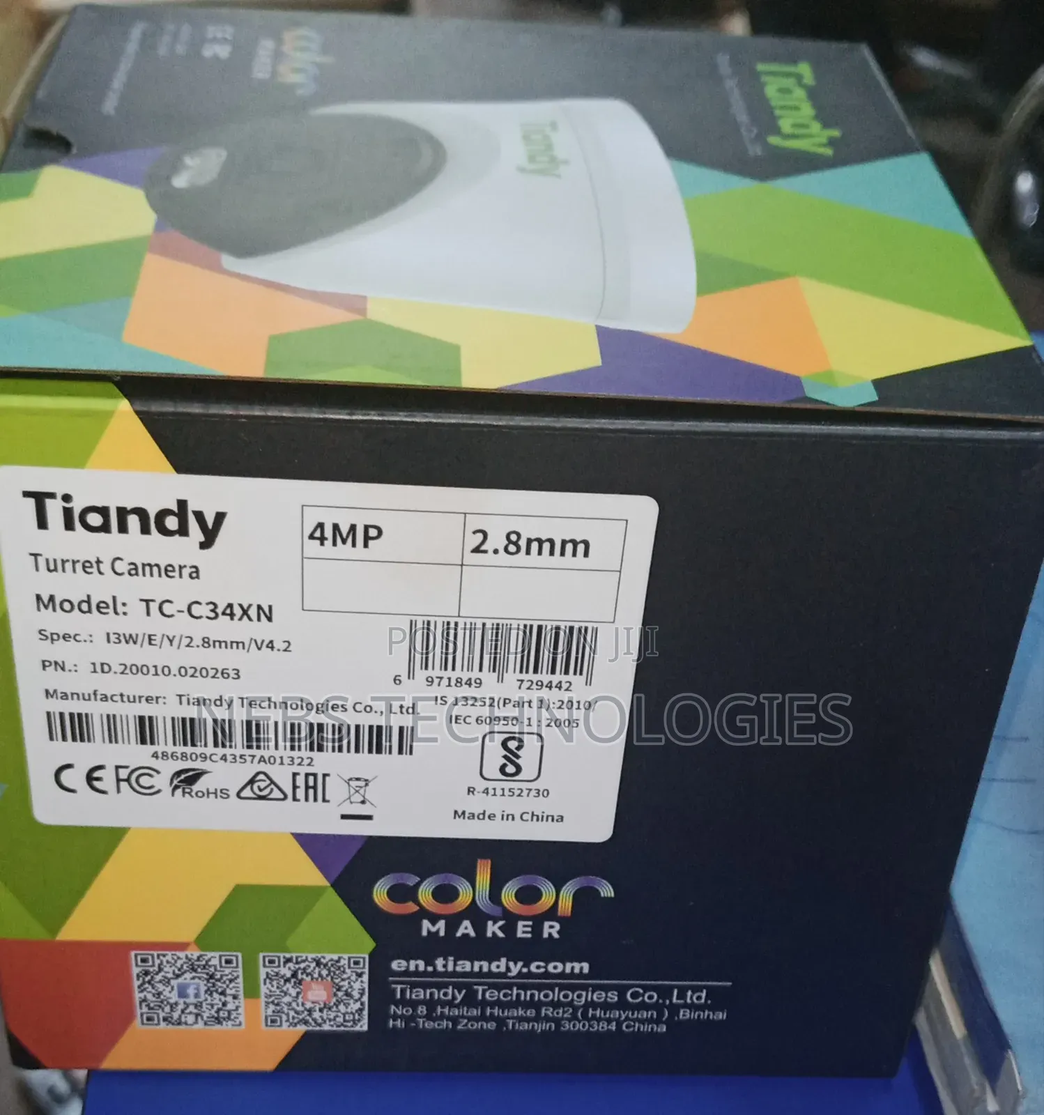 Tiandy 4mp Ip Colorvu Indoor Camera With Voice