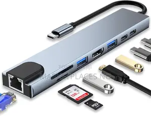8-in-1 USB C Hub: Hdmi, 100W Pd, Multi-Port Adapter