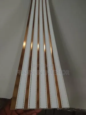 Shining Gold and White Fluted Panel