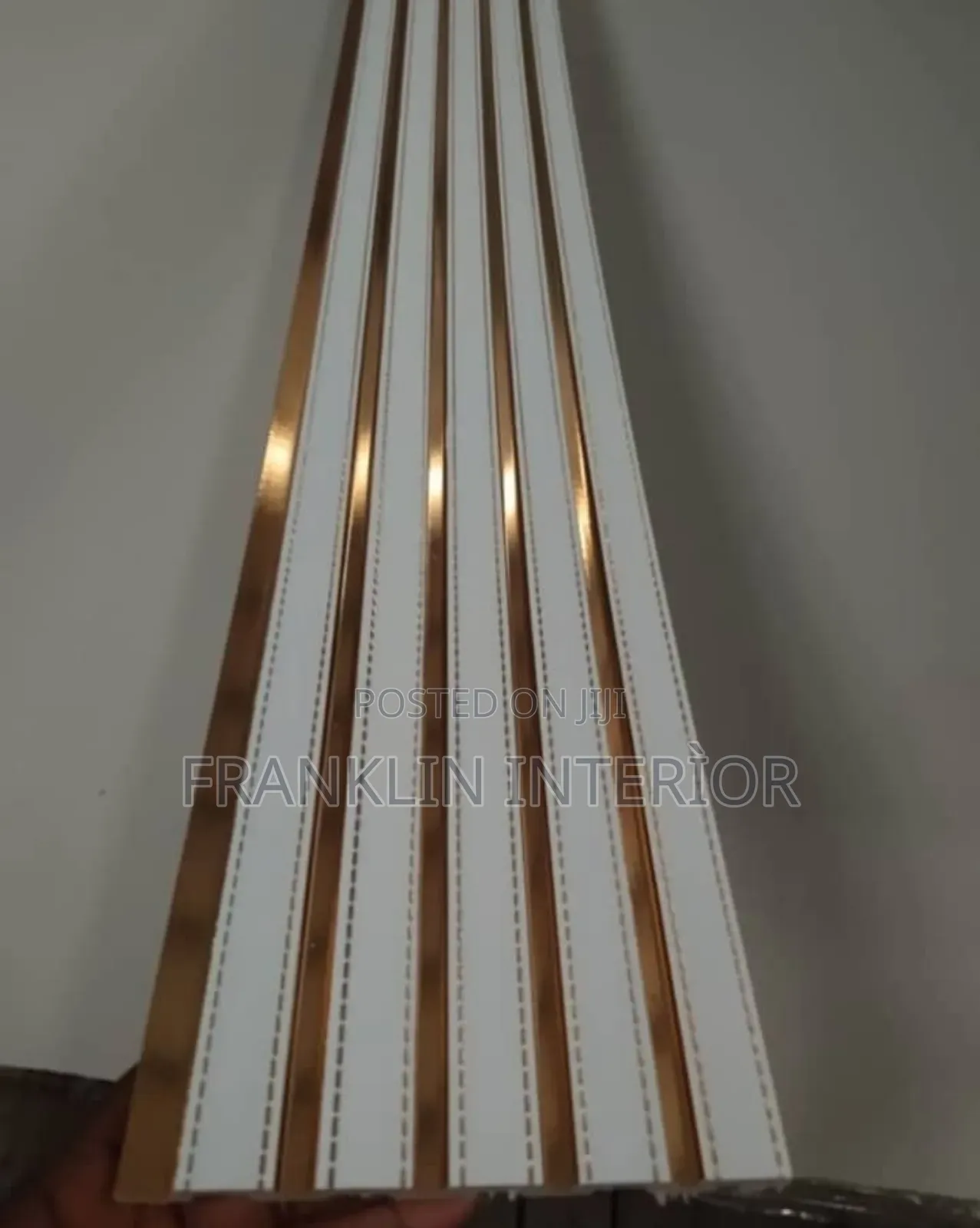 Shining Gold and White Fluted Panel