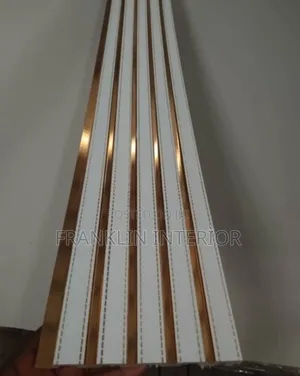 Shining Gold and White Fluted Panel